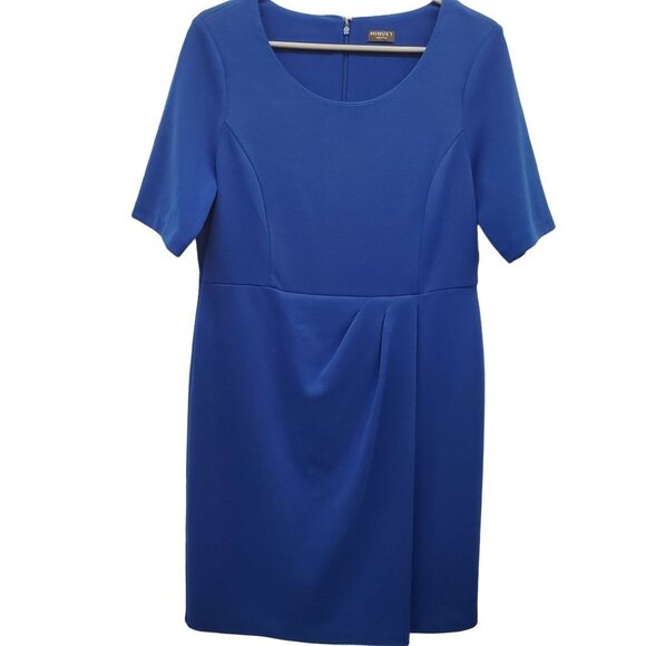 Minuet Short Sleeve Jewel Neck Dress - Picture 1 of 11